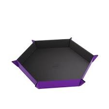 Magnetic Dice Tray - Hexagon Black/Purple